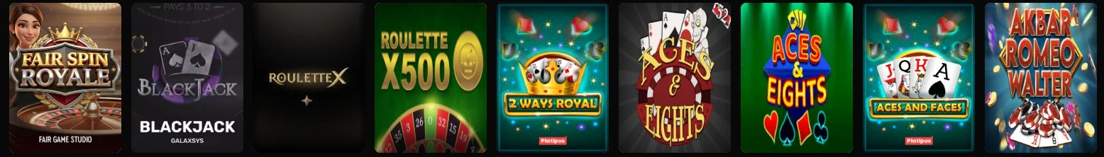 USpin Casino tafelspellen